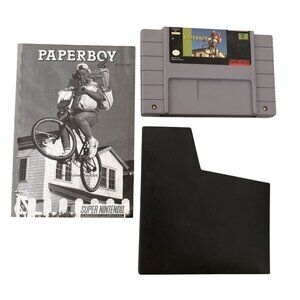 Paperboy   GAME & MANUAL  With‎ sleeve- NINTENDO NES  Tested And Working
